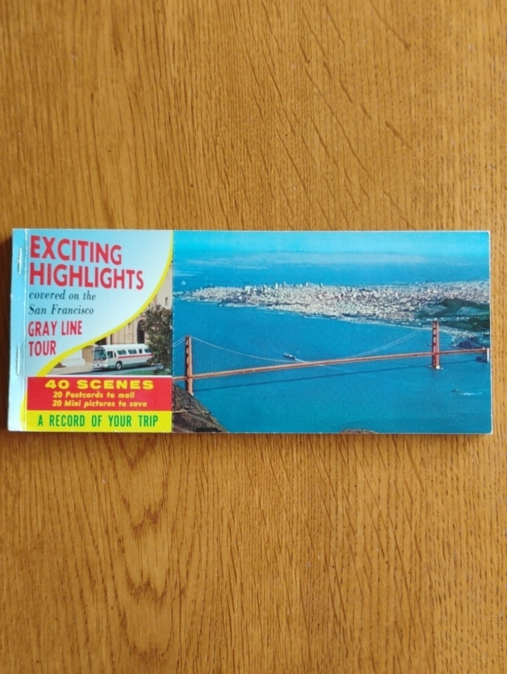 San Francisco California Gray Line Tour Exciting Highlights Postcard Booklet